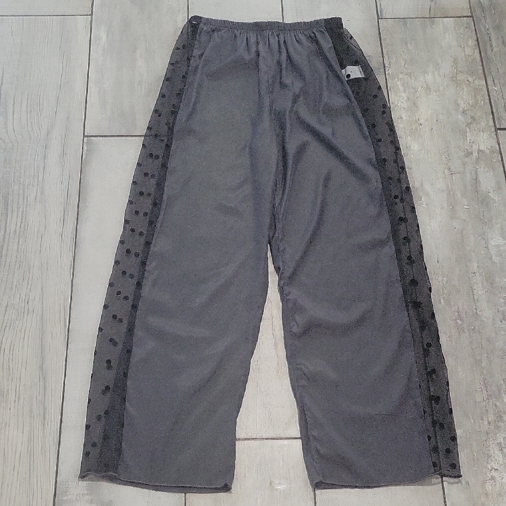 Unknown Source Black Pants  with Sheer Side Panels Size Medium 335-369